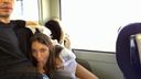 海外フェチ動画 列車内でフェラと本番するカップル