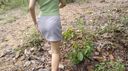 【個人撮影】野外露出♡山の中でセックスするド変態カップル
