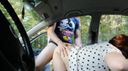 【個人撮影】昼間から車内でハメ撮りする熟年夫婦♡