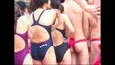 【1080p】【個人】寒中水泳で寒い中戯れるD学生ふんどし男子と競泳水着女子
