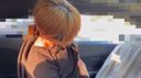 ［個人撮影018］金髪人妻ギャルが旦那さんに内緒で昼間に車内フェラ。乳首責めと高速ノーハンドフェラで大量口内発射。