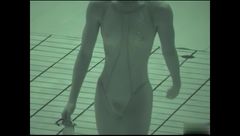 （1080p）見える！競泳水着の下の毛と胸のポッチ。さらにサポーターの影もクッキリ@1時間21分